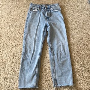 Zara cropped straight-leg jeans